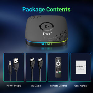 Android 14 TV Box 4K 8K RK3518 Quad Core Dual WiFi 6 Bluetooth 5 Voice Remote 2GB 16GB Real Androidtv Smart TV Set Top Box 2025