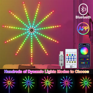 RGBIC Firework Strip Lights LED Bluetooth APP Control Neon Strip USB 5V Changing Smart Lamp Sync Music Bedroom Decor Dream Light