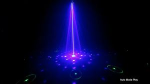 YUNFA Lampu Disco laser sensor suara musik sorot panggung Proyektor Waterproof LED RGB 5V 10W AL 001