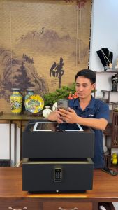 Tủ đầu giường thông minh cao cấp công nghệ 4.0 sạc không dây képloa bluetoothUSBđèn led SK1012