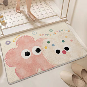 Thảm Phòng Tắm Thấm Hút Bằng Vải Nhung Dày Hoạt Hình Dễ Thương Thảm Phòng Tắm Phòng Vệ Sinh Thảm Cửa Phòng Ngủ Chống Trượt Thảm Trang Trí Nhà