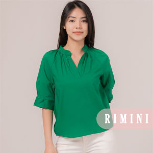 RIMINI - Atasan Cewek Blouse Holiday Linen Premium XS-XL - Arumi Top 7015-1