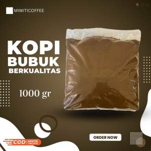 Miwiti coffee Kopi bubuk berkualitas 1000 gr kopi robusta kopi bubuk kopi murni kopi tradisonal kopi lelet biji kopi