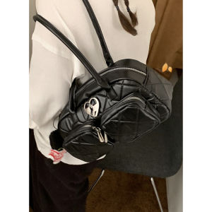 Trendy down Bowling Bag Womens Large Capacity Single Shoulder Yag Bag Simple Style 2024 New Fashion Duckling Pattern Bag