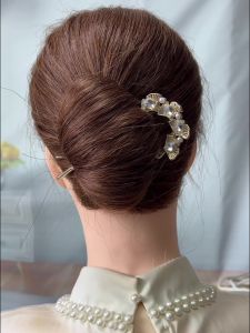 Korean Style U-Shaped Hairpin Womens Elegant Hair Styling Tool Bun Headwear New Chinese Style Hairpin for Back of Head