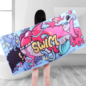 Microfiber Beach Towel | Double-Sided Fleece Quick-Drying Absorbent Printed Multi-Color Shawl