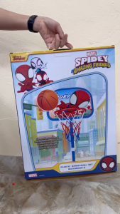 Mô hình bộ bóng rổ Spider - man Bộ đồ chơi thể thao bóng rổ EOMS007-2 - MARVEL
