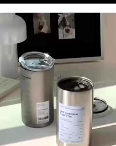 Buyyu 600ml Iced Coffee Cup With Straw Stainless Thermoses Americano Coffee Bottle Mug Tumbler