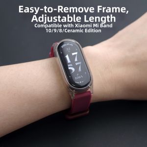 mijobs | Mi Band Compatible Watch Band Cover Transparent Ceramic Frame