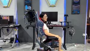 Ergonomic Electric Lift Sit to Stand Height Adjustable Motorized Gaming PC Desk RGB Lighting
