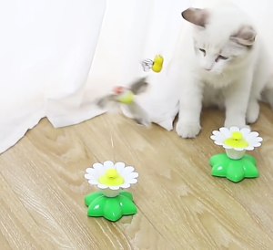 Cat Teaser Toy Electric Automatic Rotating Bird Shape Chasers Toy Funny Pet Interactive Training Toys