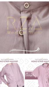 Koko Couple STRIP Mauvee Ungu Muda Lilac Ayah Anak Newborn Jumbo Kemeja Baju Lebaran Sarimbit Oversize Baby Purple Dewasa Pria Katun