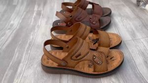 Dép Da Nam Cao Cấp Mặt Dép Mát Xa Chân Mẫu Mới Nhất Lịch Lãm Sang Trọng ( BH 12 tháng )