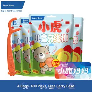 SUPER DEER | Smooth Children Dental Floss 400 Pieces