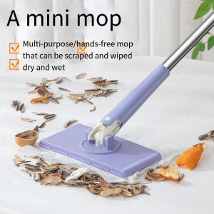 Hands-Free Cleaning mop For Floor/Window 360°Rotation Wet Wipes Face Towel Mini Mop Household Kitchen Cleaning Tool