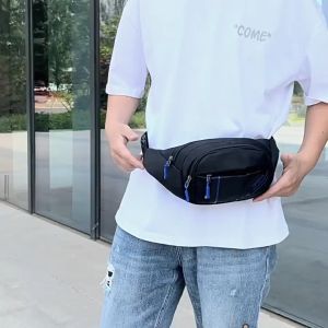 Koren Mens Sling Bellt Bag for Daily Commute with Large Capacity and Multiple Pockets Waist Bag Body Bag