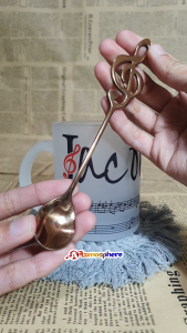 Personalized Musicians Frosted Mug with Gclef Spoon High Quality Sublimation