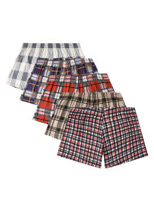 Men Panties Mens Polka Plaid Pants with Flat Corners Loose and Comfortable Skin Friendly Fat Pants Breathable Men Underpant