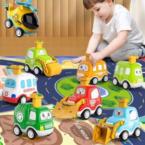 TEMI Robocar Poli Police Car Toys Kids Baby Toys Alloy Car Models Fire Truck Car Baby Inertia Rebound Car Press Toy Car
