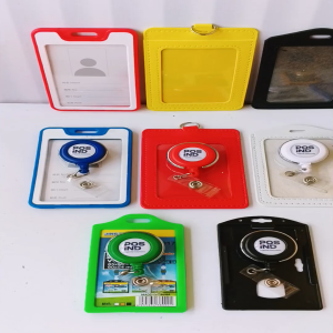 Gantungan Yoyo Id Card Putar Stainless Pos Indonesia + Tempat/Holder Id Card