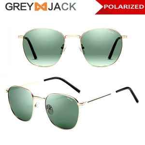 Grey Jack Sunglasses Kacamata Hitam Polarized Anti Silau/Anti UV 400 Protection Design Kotak Stylish Metal Terbaru Fashion Pria Dan Wanita 6131