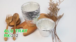 Alumunium Foil Tray Cup RX 212 Lasagna Macaroni Schotel Klapertart Muffin Cupcake Bolu Roti Mini Brownies Zupa Soup isi 100 pcs