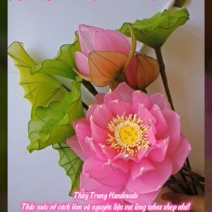 1 cái NHUỴ HOA SEN làm hoa voan hoa giấy