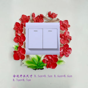 European Style Resin Creative Waterproof Adorable Switch Wall Decal Protection Cover 3D Stereo Living Room Socket Decoration