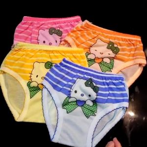 Set Celana Dalam Anak Perempuan Motif Kartun Hello Kitty - Bahan Katun Nyaman - 6 PCS