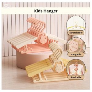 Ready Stock 5Pcs Set Kids Clothes Hanger Viral Adjustable Size Baju Baby Multifunction Penyangkut Baju Tudung Ampaian Baju Budak Premium Coat Skirt Kanak-Kanak Sangkut Baju High Quality Cute Cartoon Anti-Slip Retractable Stackable Durable Colourful