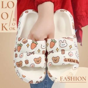 QJshop ส่งไวอยู่ไทย 🏖️รองเท้าแฟชั่น รองเท้าส้นแบน รองเท้าลายการ์ตูน รองเท้าลายน่ารัก รองเท้ายาง นิ่ม ใส่สบาย 💦