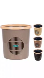 Sọt rác tròn HOKORI nhựa VIỆT NHẬT cao cấp - Không nắp khóa gài túi rác để văn phòng bếp - 5121