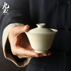 JOTO | Chinese Retro Handmade Blue and White Porcelain Heat-Insulating Gaiwan