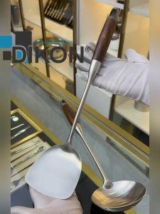 Professional Wok Spatula Ladle Skimmer Wooden Handle Gamit Sa Kusina 16inch Spatula Stainless Steel Kitchenware