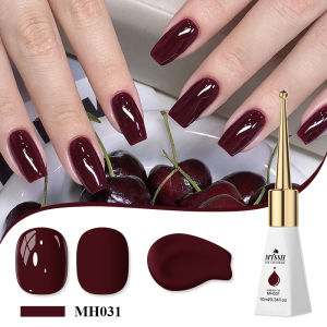 10ml Wine Red Gel Nail Polish HEMA TPO FREE Coffee Brown Semi Permanent Soak Off UV Gel Varnish Nail Supplies For Winter Nails
