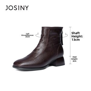Josiny | Square Heel New Autumn Winter British Style Chelsea Boots