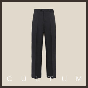 Cultum Mens Business Casual Woolen Pants Non-Ironed Precision Spun Machine Washable Long Trousers for Commuting And Work