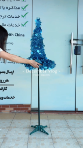 Collapsible Pop‑Up Sequin Tinsel Christmas Tree 4FT/5FT/6FT Slim Pencil Artificial Xmas Tree Home Holiday Party Christmas Decoration Red Blue Gold Green