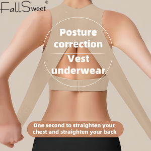 FallSweet | FallSweet Wireless Posture Correction Bra for Women Seamless Push Up Bralette with Cross Back Support for Daily Shaping Lingerie