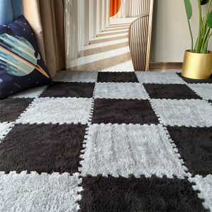 Modern Minimalist Large Area Foam Carpet Bedroom Living Room Square Shaped Non-Slip Floor Mat Dry Cleaning Available