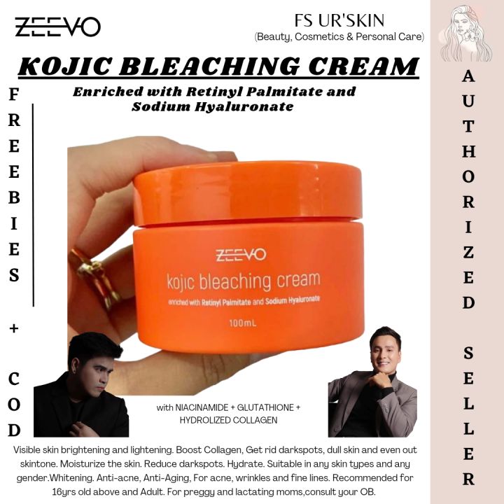 Zeevo Bleaching Cream 10x Whitening with Kojic Acid Retinyl and Sodium