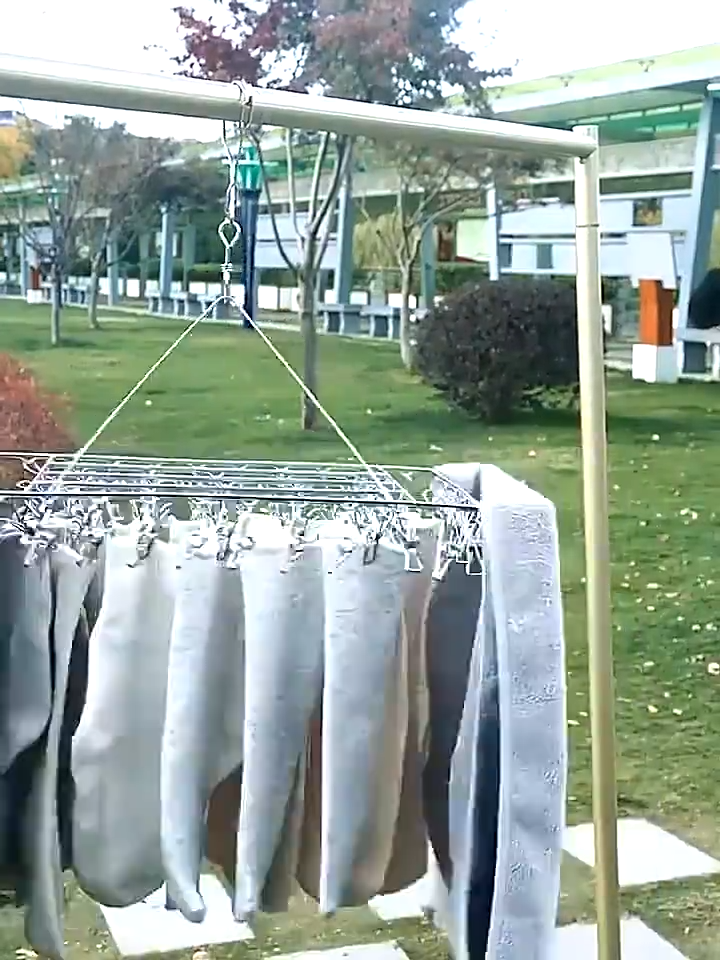 Stainless Steel Clothes Hanger Multi Clip Drying Household Dormitory Windproof Balcony Clothes Hange