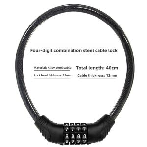 Password Locks for Bicycles Electric Scooters Steel Cable Locks Motorcycle Locks Helmet Locks