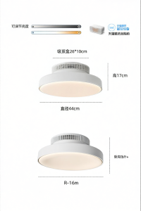 NSWR | Invisible Silent Bladeless Ceiling Fan Light Walnut Wood Grain Modern Chinese Style Bedroom Light