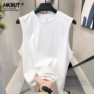 HKRUT | Mens Pure Cotton Sport Sleeveless T-shirt Solid Color Underwear Vest