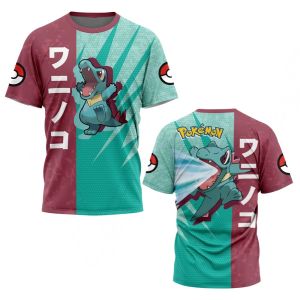Bandai | Summer 2026 Pokemon Saur "Japanese Two-color Water Cannon" Casual 3D Printed Breathable Quick Dry T-shirt Adult Parent Top
