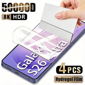 4Pcs Soft Hydrogel Film For Samsung Galaxy S26 Ultra S25 Ultra S24 Plus S23 FE S22 Full Cover Screen Protector Protective Film