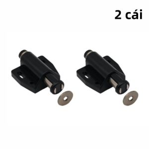 Bộ 2 Bộ Khóa Cửa Tủ Bằng Nam Châm Đen Mở Bằng Cảm Ứng - Bộ Khóa Và Chốt Ngăn Kéo