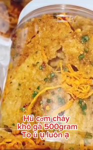 Cơm cháy lắc khô gà Lets Nuts hộp 300g đảm bảo ngon đồ ăn vặt thích hợp cho hội họp dã ngoại