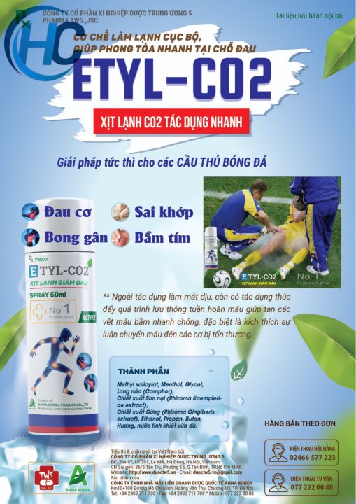 [CHÍNH HÃNG] Chai xịt lạnh giảm đau nhanh ETYL-CO2 (50ml) | Lazada.vn